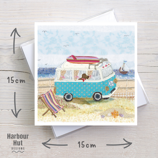 Campervan Dog Greetings Card