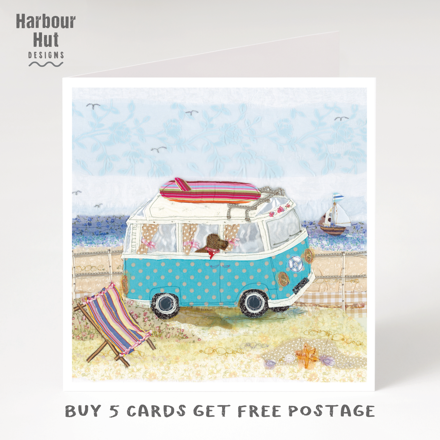 'Campervan Dog' Greetings Card