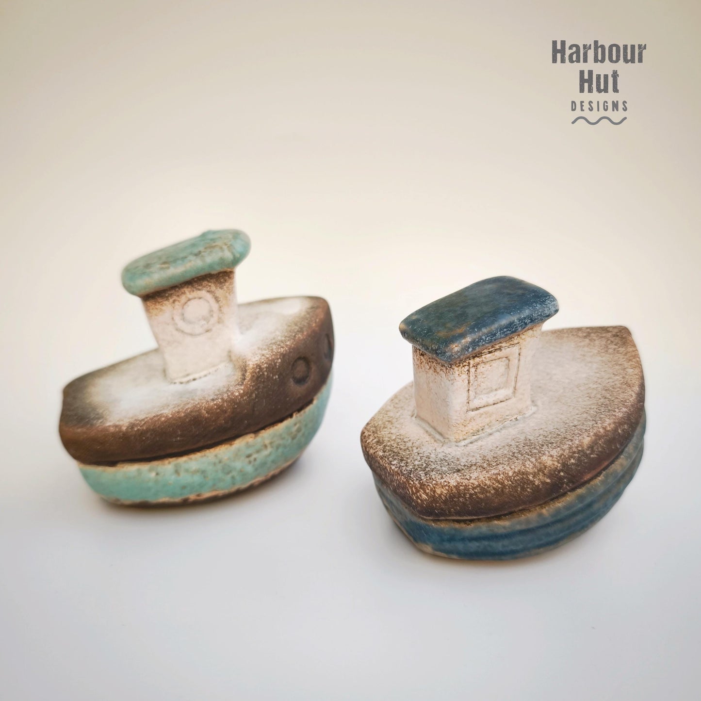 Small ceramic tug boat | Nautical decor | Sailing | Fishing | Nautical children’s nursery | Baby boy gift | Cute seaside gift | Harbour Hut