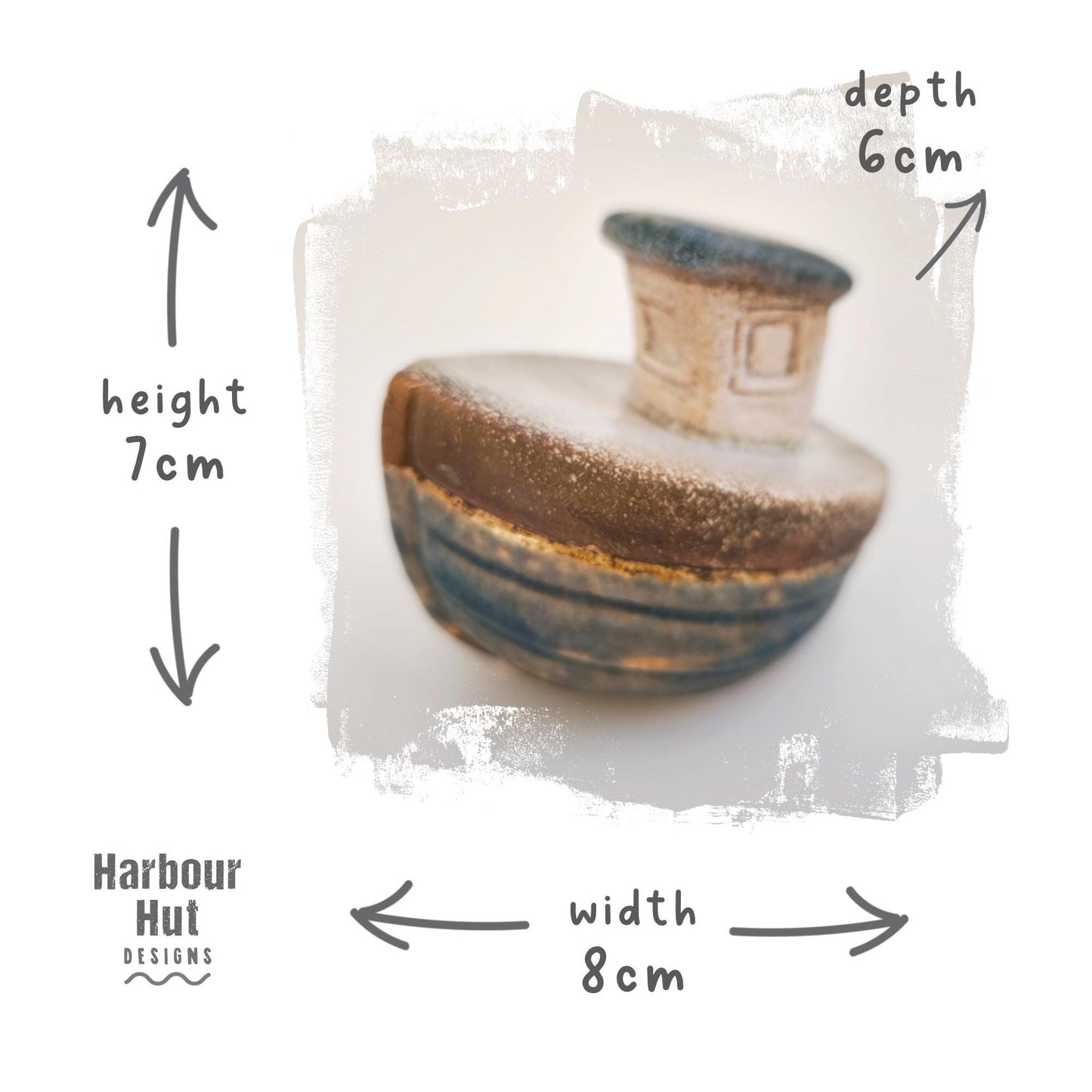 Small ceramic tug boat | Nautical decor | Sailing | Fishing | Nautical children’s nursery | Baby boy gift | Cute seaside gift | Harbour Hut