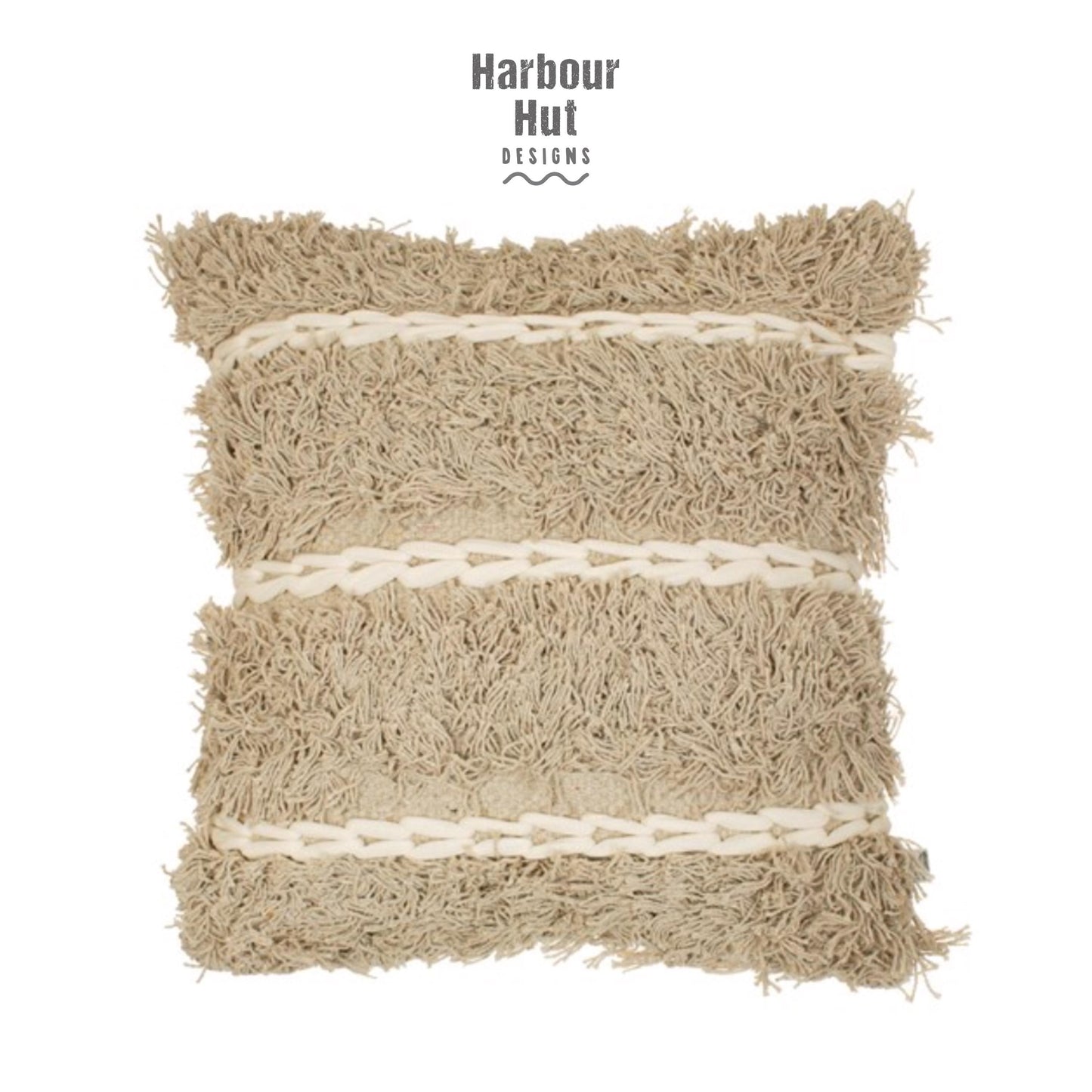 Chunky cable knit cushion | Beach wedding | Sand | Beige | Seaside | Beach | Surfing | Campervan | Texture | Fluffy | Knitted | Boho cushion