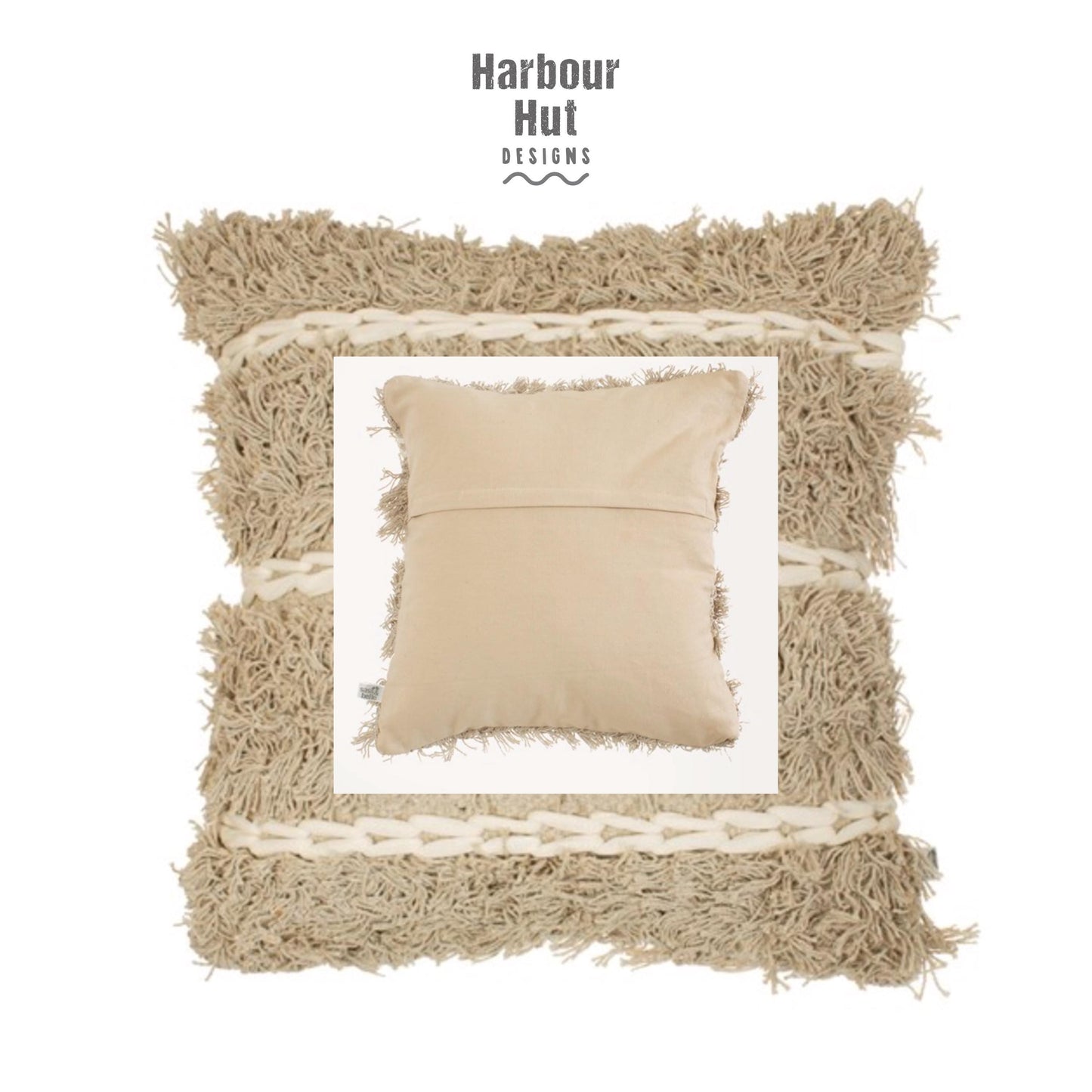 Chunky cable knit cushion | Beach wedding | Sand | Beige | Seaside | Beach | Surfing | Campervan | Texture | Fluffy | Knitted | Boho cushion