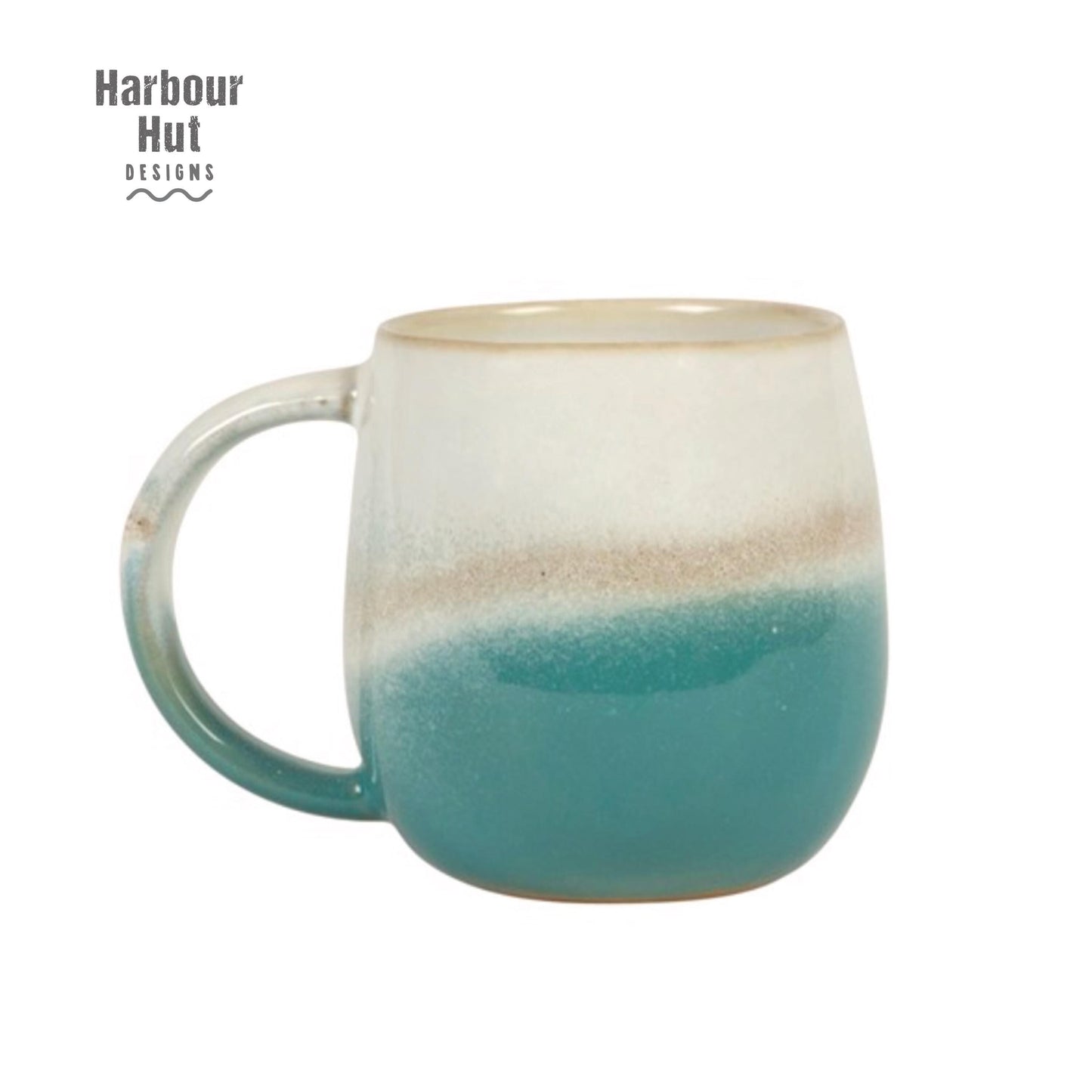 Turquoise coffee mug | Dip Glazed Ombre | Boho beach seaside coastal | Aqua | Turquoise | Teal | Sea green | Duck egg blue | Surfing tea mug