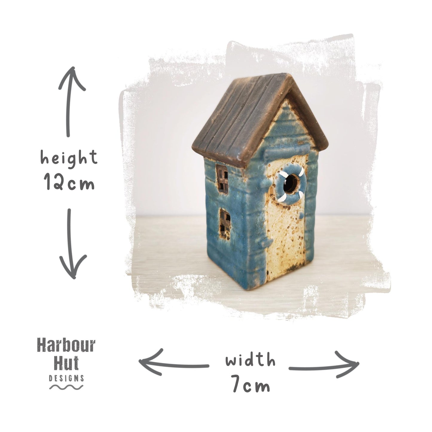 Ceramic beach hut decoration | Nautical decor | Sailing | Fishing | Swimming | Beach house | LED lights | Sold individually or as a set of 3
