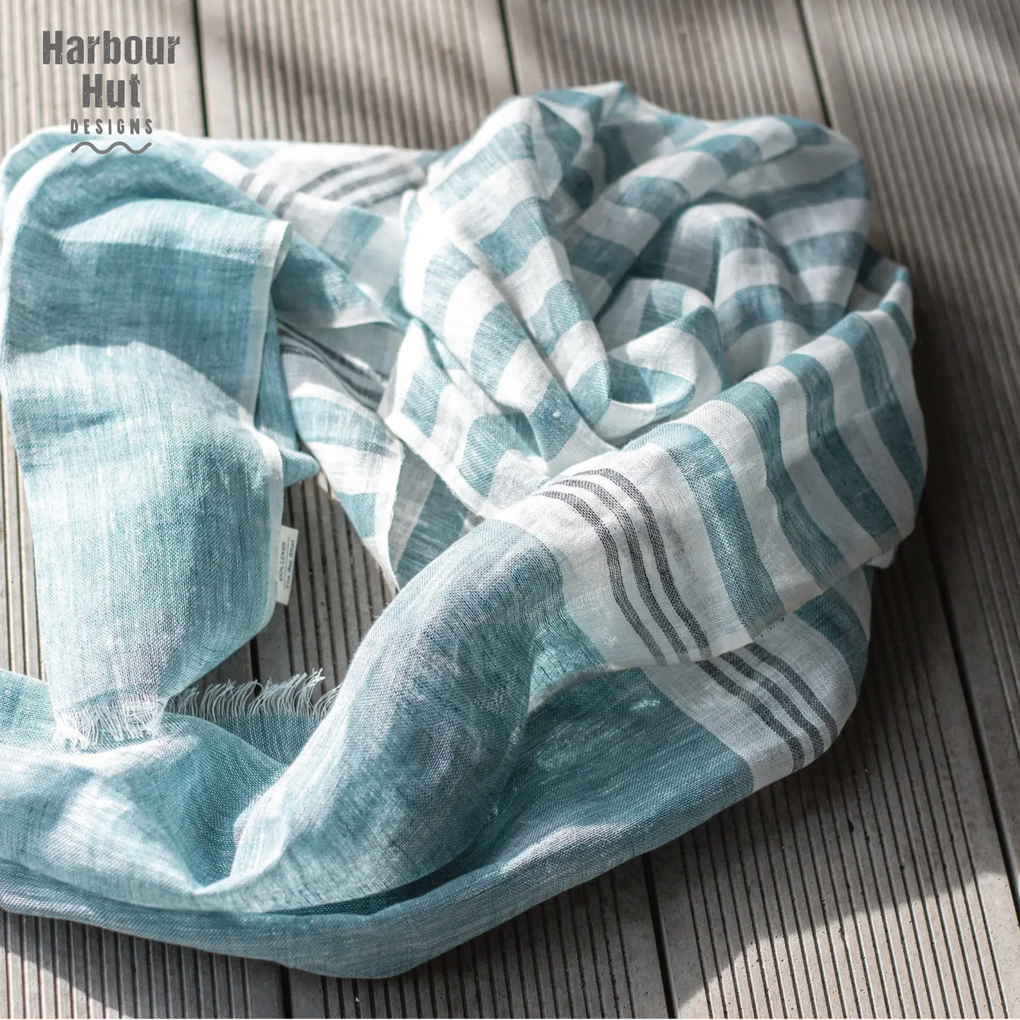 Linen Striped Scarf
