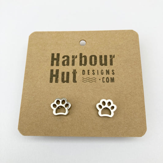 Paw Print Stud Earrings