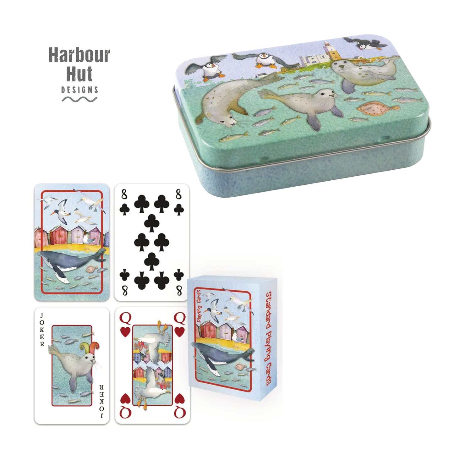 Ocean Playing Cards in a Tin