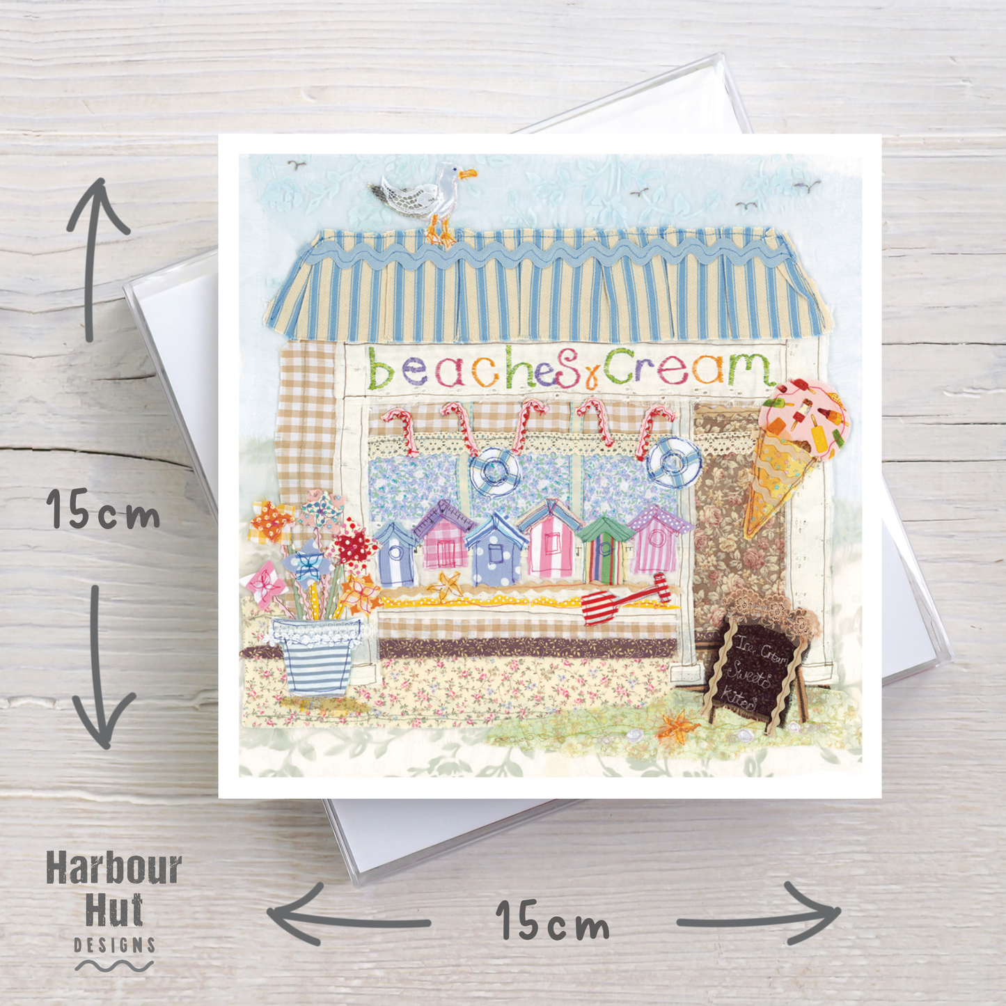 'Beaches and Ice Cream' Greetings Card