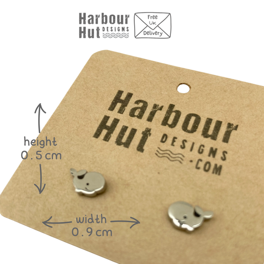 Whale Stud Earrings