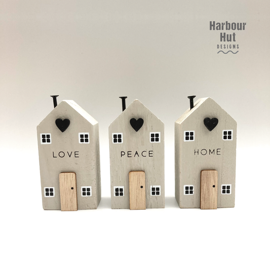 Wooden Houses - Love, Peace, Home