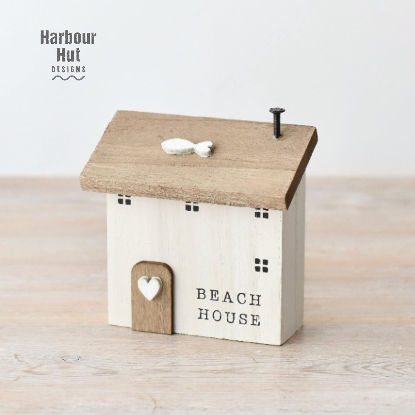 Wooden beach house decoration | Beach wedding | Boho | Shabby chic | Fishing gift | Rustic | Seaside decor | Coastal ornament | Harbour Hut