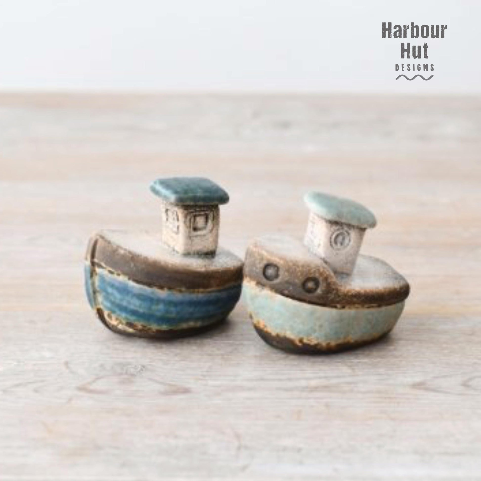 Small ceramic tug boat | Nautical decor | Sailing | Fishing | Nautical children’s nursery | Baby boy gift | Cute seaside gift | Harbour Hut