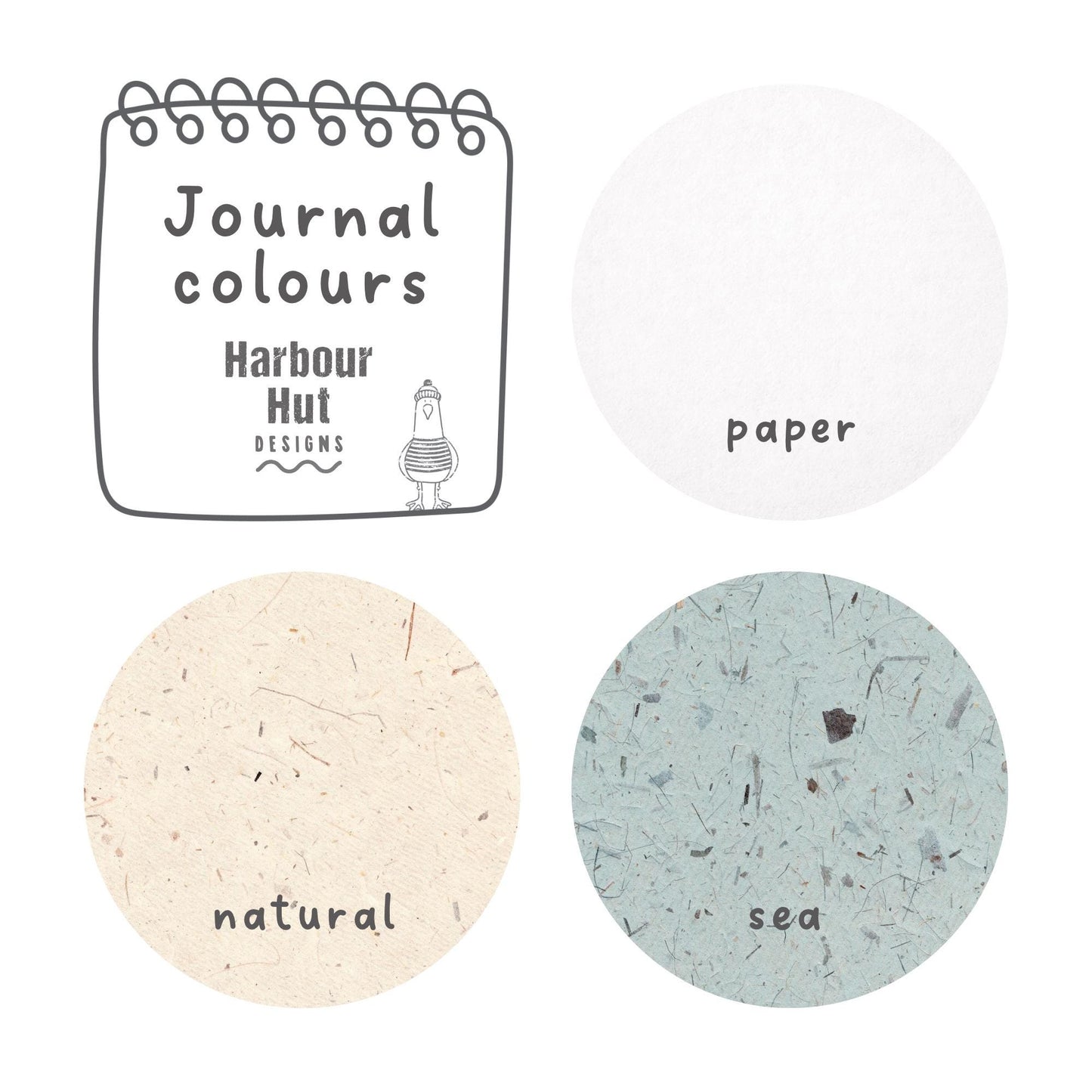 Various sizes | Journal notebook | Spiral bound | Coastal | Diary | Daily planner | Natural | Beach wedding planner | Gratitude journal