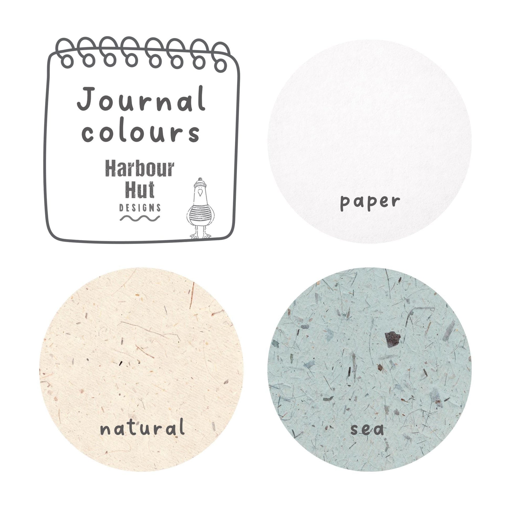 Various sizes | Journal notebook | Spiral bound | Coastal | Diary | Daily planner | Natural | Beach wedding planner | Gratitude journal