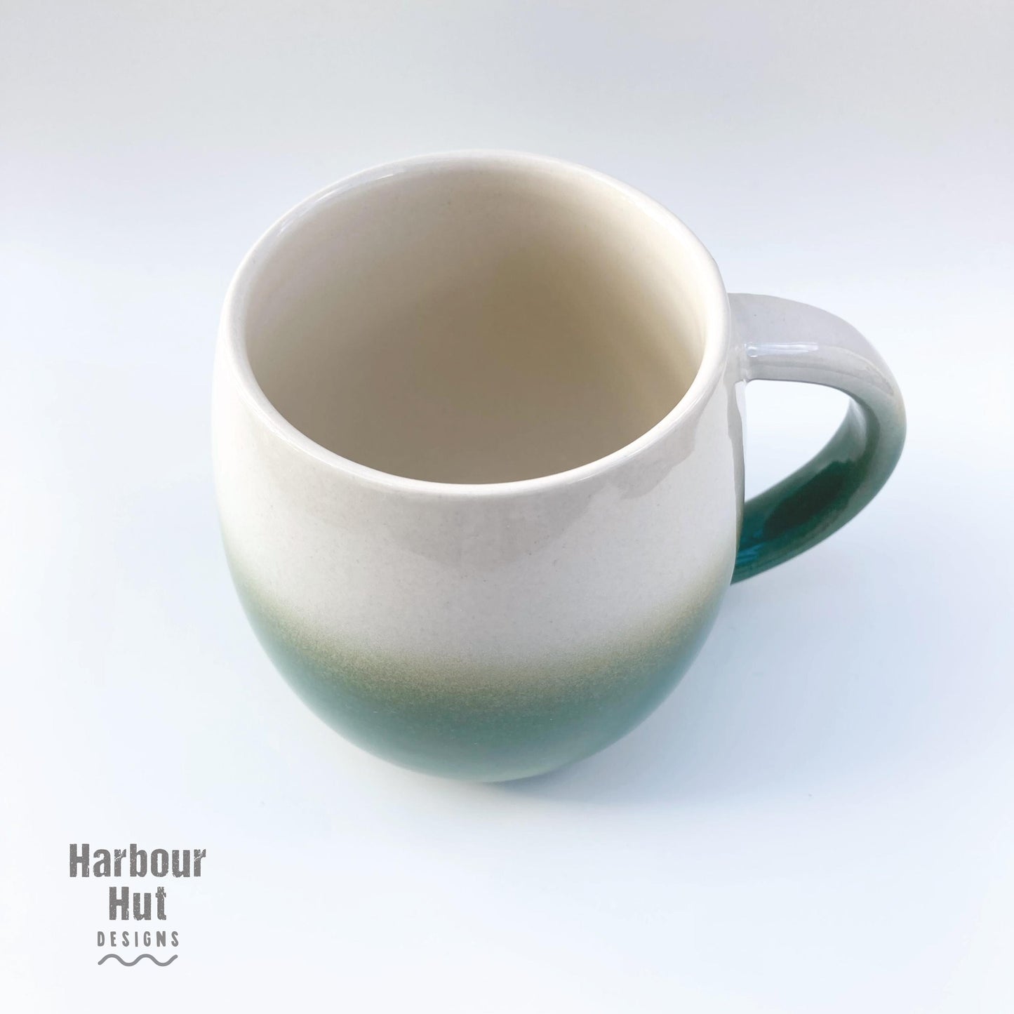 Turquoise coffee mug | Dip Glazed Ombre | Boho beach seaside coastal | Aqua | Turquoise | Teal | Sea green | Duck egg blue | Surfing tea mug