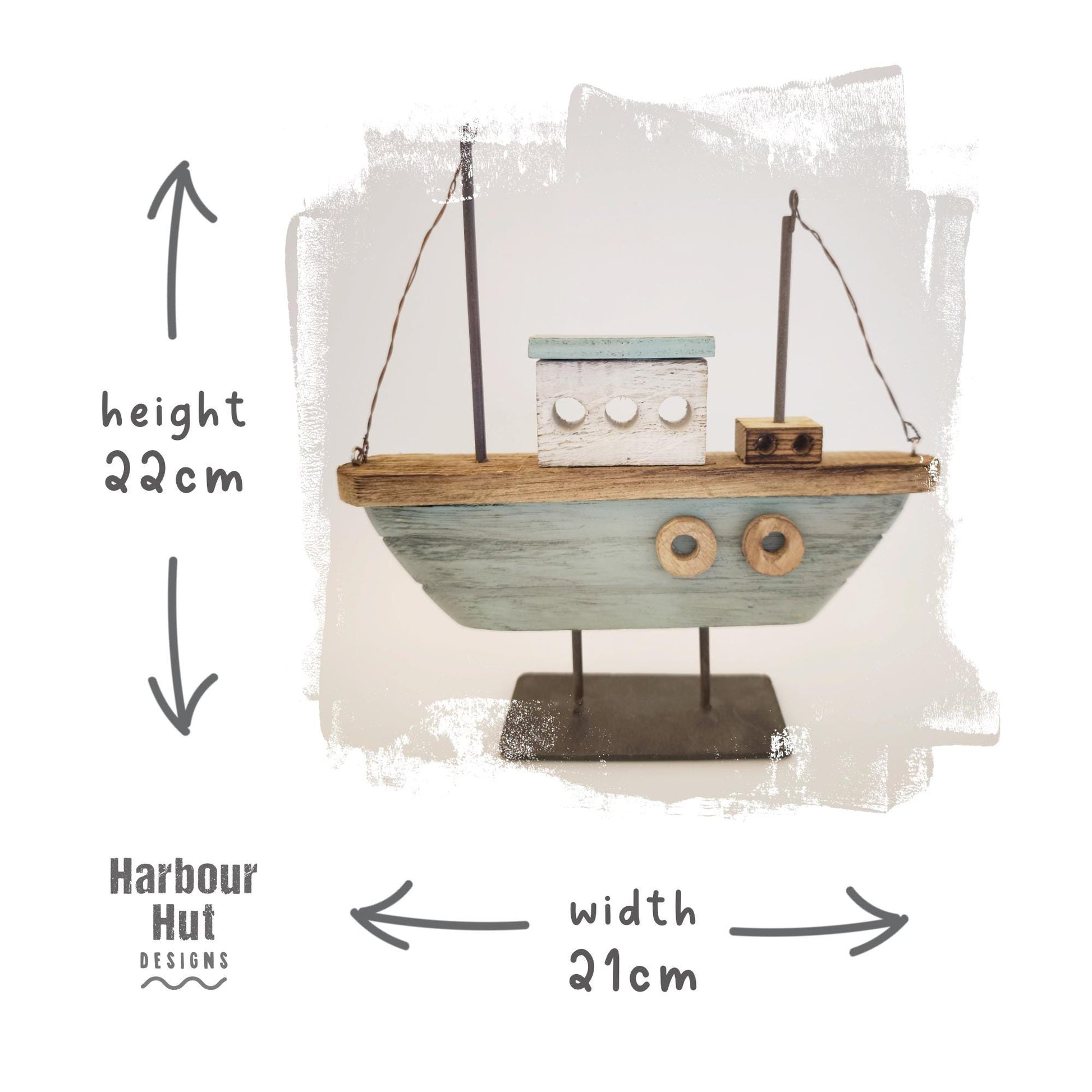 Wooden turquoise sailing boat | Rust effect | Boy nursery decor | Nautical decor | Rustic | Teal | Harbour | Upcycled distressed wood gift