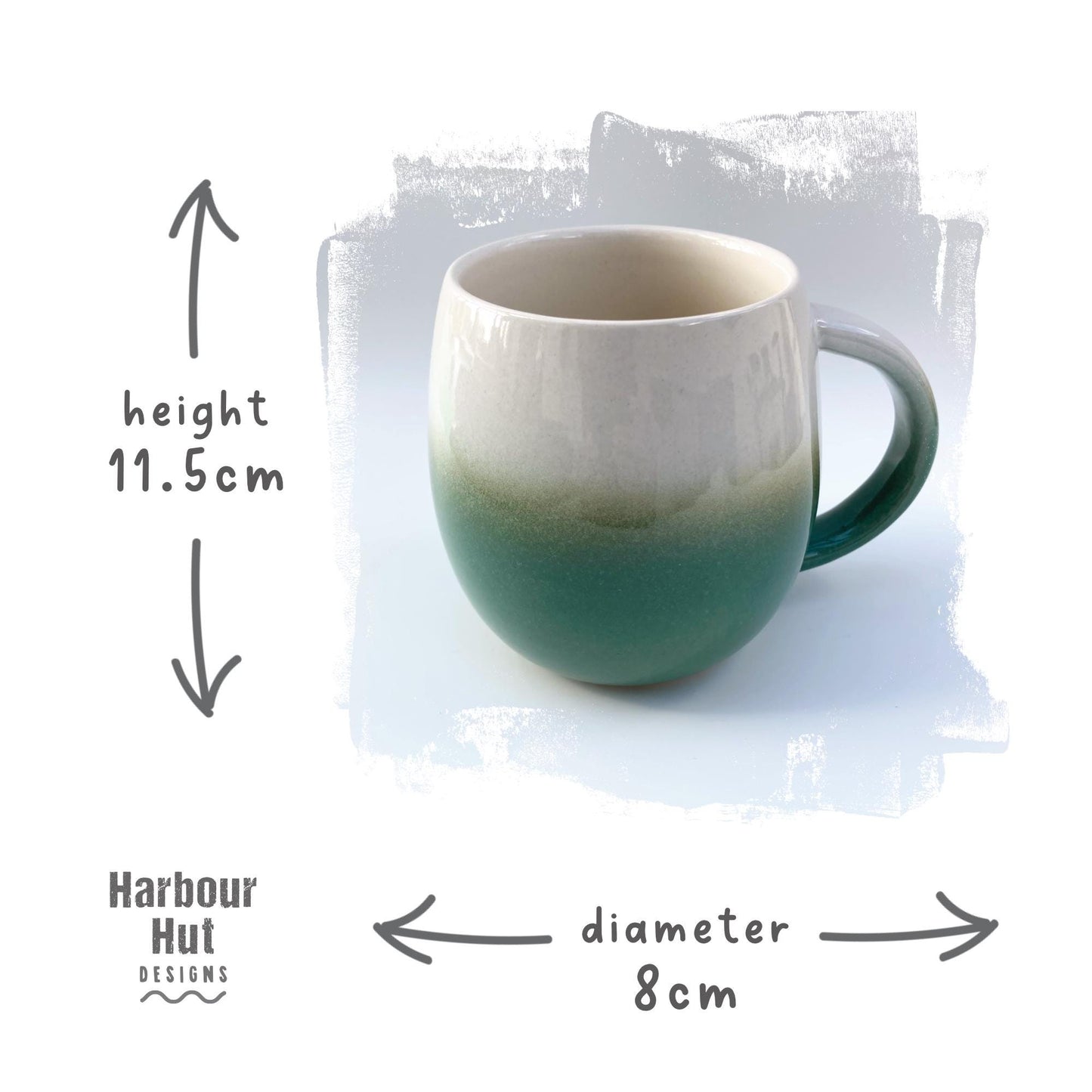 Turquoise coffee mug | Dip Glazed Ombre | Boho beach seaside coastal | Aqua | Turquoise | Teal | Sea green | Duck egg blue | Surfing tea mug