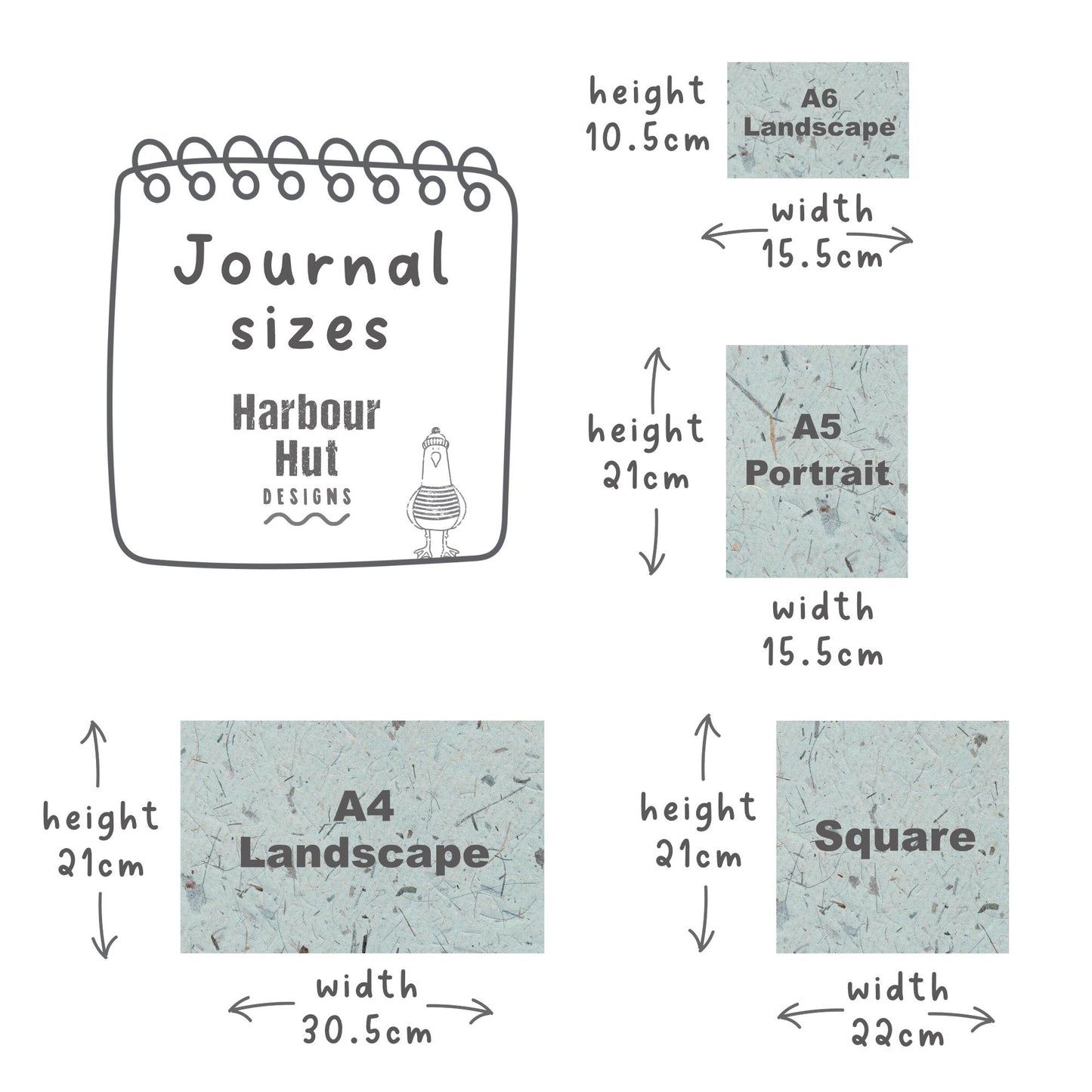 Various sizes | Journal notebook | Spiral bound | Coastal | Diary | Daily planner | Natural | Beach wedding planner | Gratitude journal