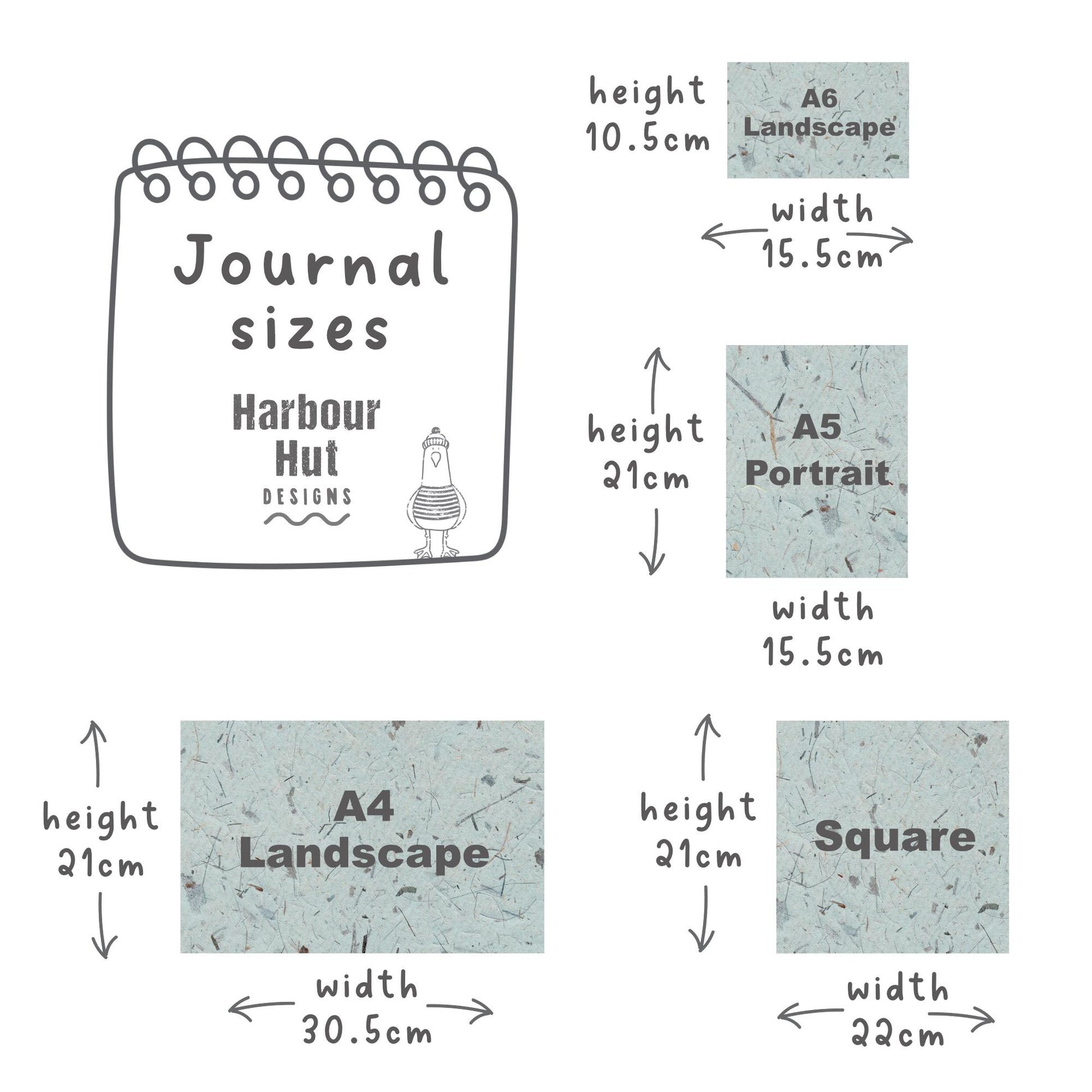 Various sizes | Journal notebook | Spiral bound | Coastal | Diary | Daily planner | Natural | Beach wedding planner | Gratitude journal