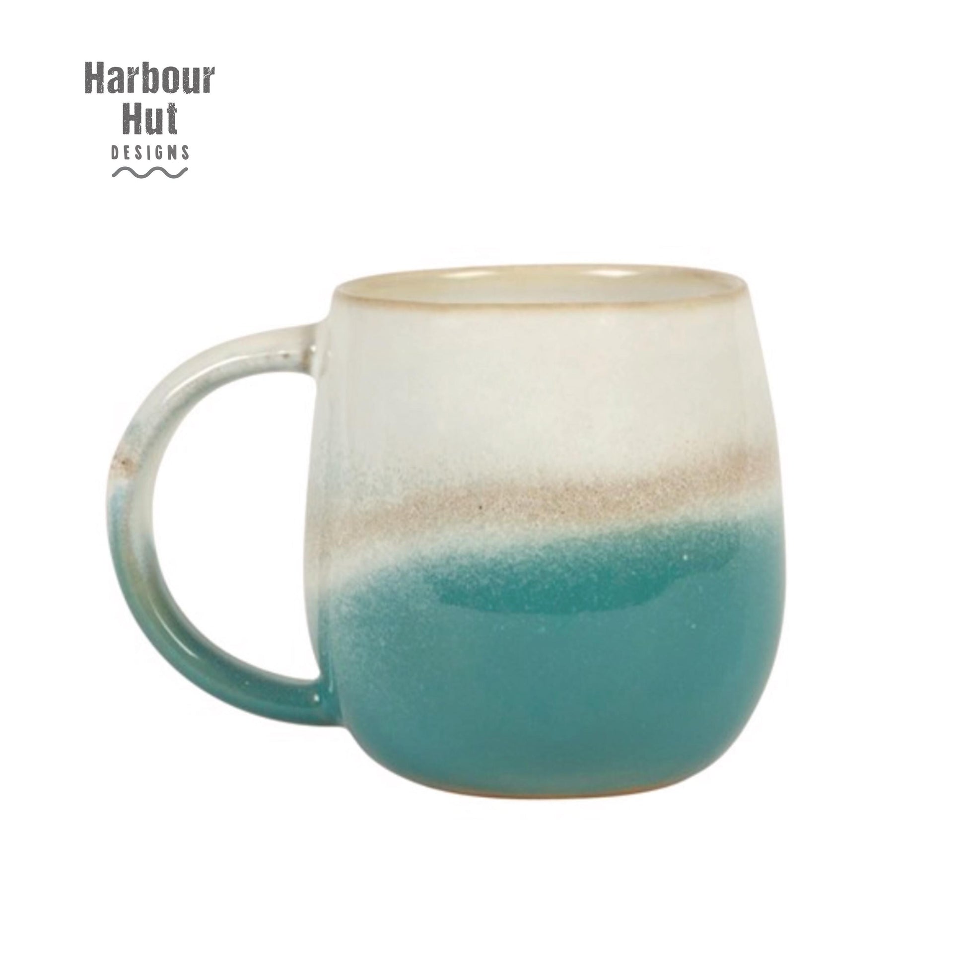 Turquoise coffee mug | Dip Glazed Ombre | Boho beach seaside coastal | Aqua | Turquoise | Teal | Sea green | Duck egg blue | Surfing tea mug