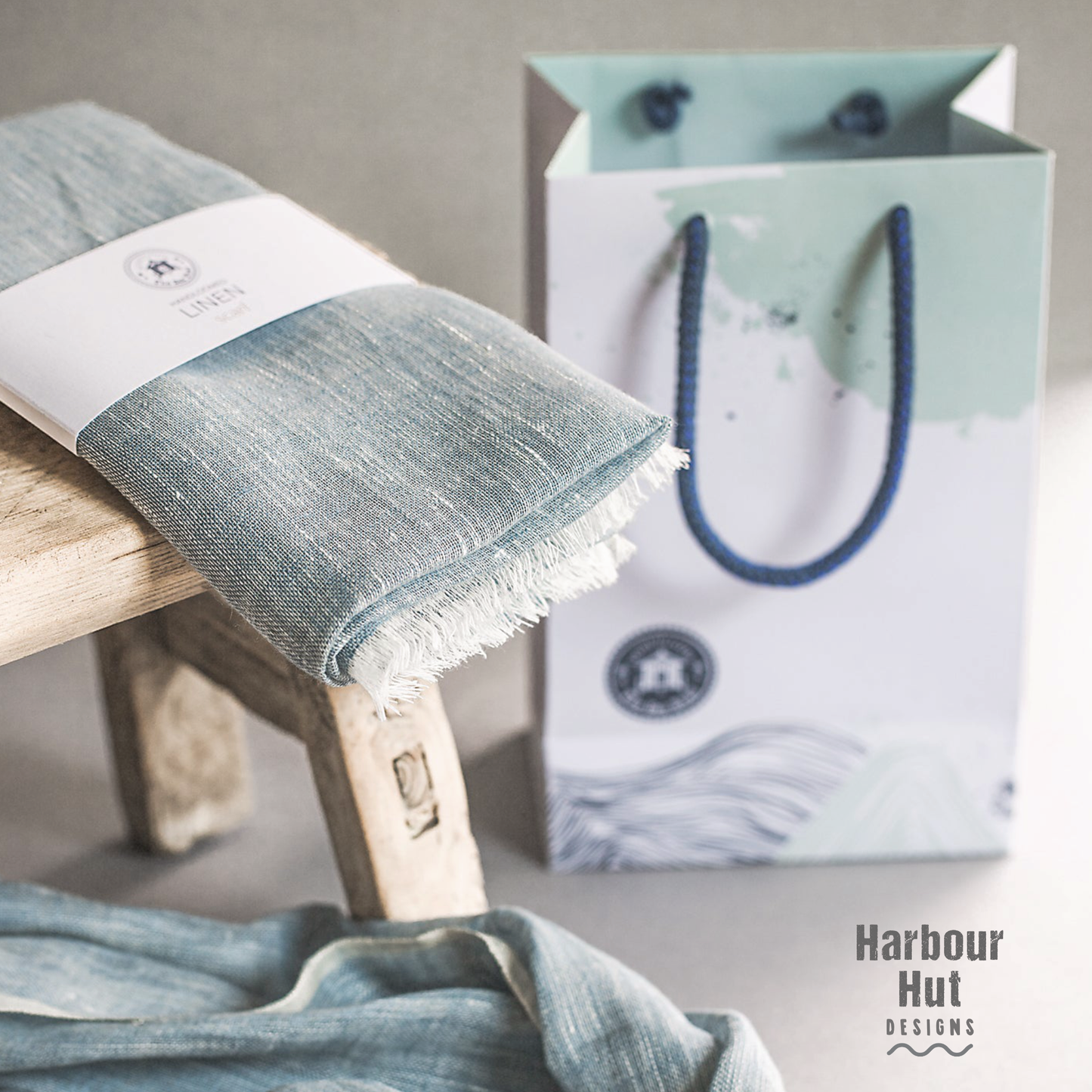 Linen Striped Scarf